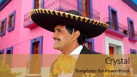  Presentation with mariachi - Audience pleasing slide deck consisting of charro mexican mariachi portrait backdrop and a  colored foreground