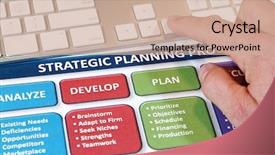  Presentation with successful plans - Theme enhanced with strategy flow chart - successful business' use strategic plans background and a coral colored foreground