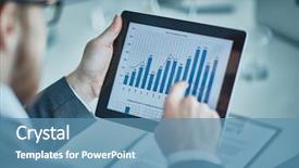  Presentation with market - Slides featuring chart and graph showing change background and a teal colored foreground
