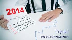  Presentation with calendar of november 2018 - Amazing presentation theme having chart and showing a 2014 backdrop and a sky blue colored foreground