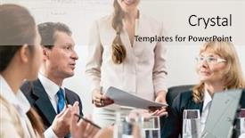  Presentation with directors - Slide set enhanced with chart during board of directors background and a lemonade colored foreground