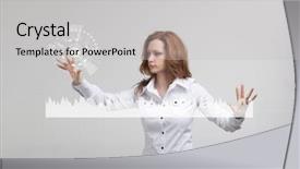  Presentation with stock market - Cool new slides with chart future technologies for busines backdrop and a light gray colored foreground