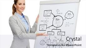  Presentation with flip chart - Cool new slide set with chart infographic - business education and office concept backdrop and a light gray colored foreground