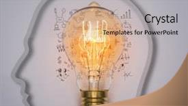  Presentation with light bulb graduation cap - Amazing slides having chart infographic - light bulb with drawing graph backdrop and a light gray colored foreground