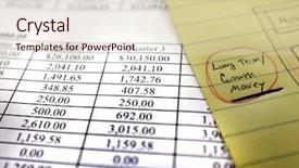  Presentation with investments - Presentation design having chart of money growth figures background and a sky blue colored foreground