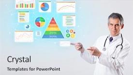  Presentation with aged - Cool new theme with chart pyramid - middle aged nutritionist with nutrient backdrop and a  colored foreground