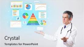  Presentation with juvenile court intake process - Presentation theme with chart pyramid - middle aged nutritionist with nutrient background and a sky blue colored foreground