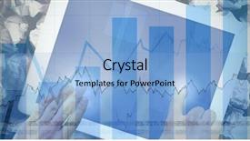  Presentation with using digital tablet - Colorful presentation theme enhanced with chart trash - hands using digital tablet backdrop and a light blue colored foreground