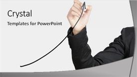  Presentation with man and woman divorce drawing - Beautiful PPT theme featuring chart with a recent ascent backdrop and a white colored foreground