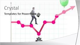  Presentation with cost - PPT theme consisting of chart-with-profit-and-cost background and a white colored foreground
