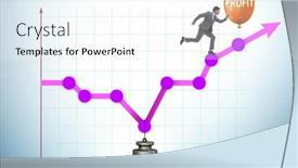  Presentation with cost - Presentation design with chart-with-profit-and-cost background and a white colored foreground