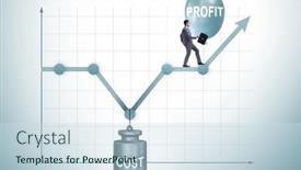  Presentation with cost - Slide set with chart-with-profit-and-cost background and a  colored foreground