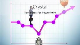  Presentation with profit - PPT theme consisting of chart-with-profit-and-cost background and a  colored foreground