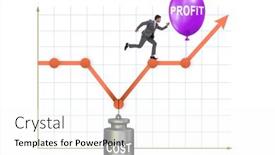  Presentation with cost - Presentation with chart-with-profit-cost background and a white colored foreground