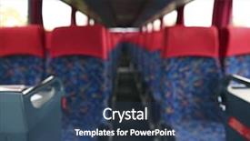  Presentation with dltb bus - Cool new slide deck with charter - big bus interior blurred background backdrop and a ocean colored foreground