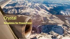  Presentation with charter flight - Slide deck featuring charter - seen the alps in austria background and a tawny brown colored foreground