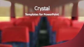  Presentation with bus - Beautiful presentation theme featuring charter schools - big bus interior blurred background backdrop and a tawny brown colored foreground