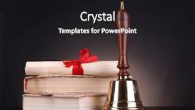  Presentation with school kids reading books - Presentation having charter schools - gold retro school bell background and a black colored foreground