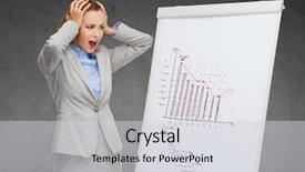  Presentation with flip chart - Beautiful presentation theme featuring charts diagram - business and office concept backdrop and a light gray colored foreground