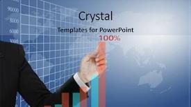  Presentation with benefit - Audience pleasing slides consisting of financial benefit - hand and graphs backdrop and a light blue colored foreground