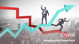  Presentation with growth - Amazing PPT theme having charts of growth and decline backdrop and a gray colored foreground
