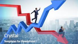  Presentation with decline of mughal empire - Slides featuring charts of growth and decline background and a teal colored foreground