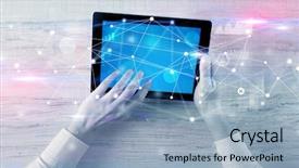  Presentation with tables and graphs - PPT layouts consisting of charts report and informational flow background and a light blue colored foreground