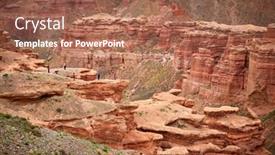  Presentation with kazakhstan - Presentation design having charyn-canyon-almaty-region-kazakhstan background and a coral colored foreground