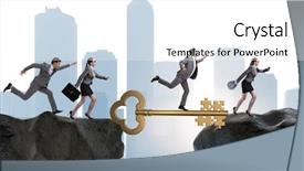  Presentation with success business - Audience pleasing PPT theme consisting of chase - business people chasing each other backdrop and a white colored foreground