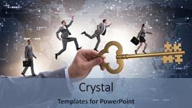  Presentation with success business - Amazing PPT theme having chase - business people chasing each other backdrop and a seafoam green colored foreground