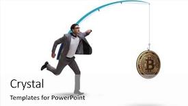  Presentation with fishing - Colorful slides enhanced with chase - businessman chasing money on fishing backdrop and a white colored foreground