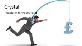  Presentation with fishing - PPT layouts enhanced with chase - businessman chasing money on fishing background and a white colored foreground