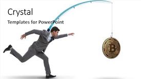  Presentation with fishing - Colorful slide deck enhanced with chase - businessman chasing money on fishing backdrop and a white colored foreground