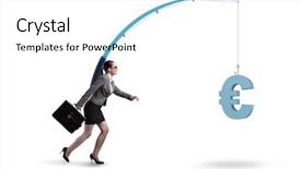  Presentation with people lost money fired businessman - Colorful slide deck enhanced with chase - businessman chasing money on fishing backdrop and a white colored foreground