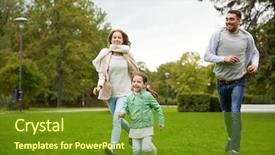  Presentation with people - PPT theme enhanced with chase - family parenthood leisure and people background and a tawny brown colored foreground