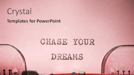  Presentation with dreams - PPT theme featuring chase-your-dreams-text-written background and a lemonade colored foreground