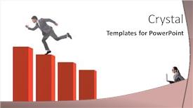  Presentation with business competition - Beautiful theme featuring chasing-business-people-in-competition backdrop and a white colored foreground