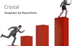  Presentation with business competition - Beautiful PPT layouts featuring chasing-business-people-in-competition backdrop and a white colored foreground