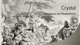  Presentation with hunting - Theme having chasse kept in the louvre background and a light gray colored foreground