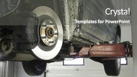  Presentation with lift - Presentation theme consisting of chassis - caliper of the car which background and a  colored foreground