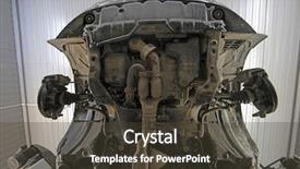  Presentation with repair - PPT theme enhanced with chassis - underside view of a car background and a tawny brown colored foreground