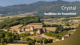  Presentation with castle - Slide deck enhanced with chateau-de-berze-le-chatel background and a seafoam green colored foreground