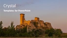  Presentation with france - Presentation featuring chateau-de-l-hers-ruins background and a light blue colored foreground