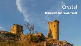  Presentation with france - PPT theme consisting of chateau-de-l-hers-ruins background and a  colored foreground