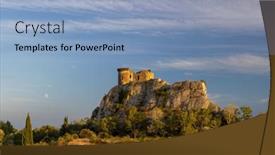  Presentation with france - Theme enhanced with chateau-de-l-hers-ruins background and a  colored foreground