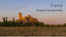  Presentation with france - Theme with chateau-de-l-hers-ruins background and a  colored foreground