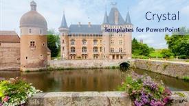  Presentation with france - Cool new presentation theme with chateau-de-la-clayette-burgundy backdrop and a sky blue colored foreground