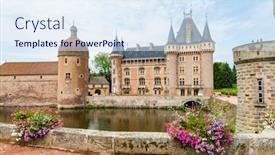  Presentation with france - Amazing presentation theme having chateau-de-la-clayette-burgundy backdrop and a sky blue colored foreground