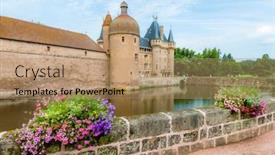  Presentation with france - Slide deck consisting of chateau-de-la-clayette-burgundy background and a coral colored foreground