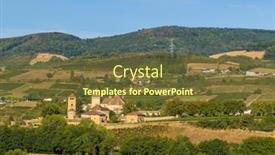  Presentation with castle - PPT layouts enhanced with chateau-de-pierreclos-castle-saone background and a tawny brown colored foreground
